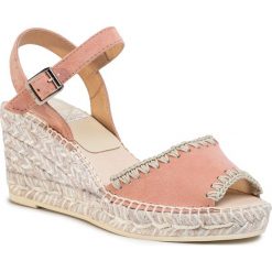 Espadryle KANNA - KV20000 Ante Factor. Różowe espadryle damskie Kanna, bez wzorów, ze skóry, bez obcasa, na obcasie. Za 399,00 zł.