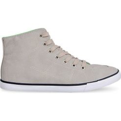 Brązowe Wysokie Trampki Casual 033 Beige. Pomarańczowe trampki męskie ButyModne, bez wzorów, ze skóry, casualowe, bez zapięcia. Za 79,00 zł.