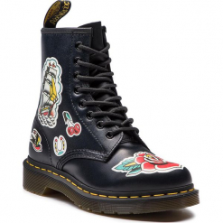 Glany DR. MARTENS - 1460 Chris Lambert 24243001 Black/Multi. Czarne buty zimowe damskie marki Dr. Martens, z materiału. W wyprzedaży za 489,00 zł.