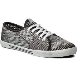 Tenisówki PEPE JEANS - Aberlady Fishnet PLS30506 Chrome 952. Szare półbuty damskie Pepe Jeans, bez wzorów, z jeansu, bez zapięcia. W wyprzedaży za 189,00 zł.