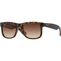 Ray-Ban - Okulary Justin. Żółte okulary przeciwsłoneczne męskie Ray-Ban, z materiału, prostokątne. W wyprzedaży za 399,90 zł.