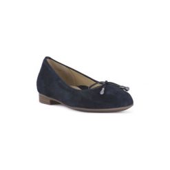 Baleriny Ara BALLERINA. Niebieskie baleriny damskie ara, bez wzorów, bez obcasa. Za 282,67 zł.