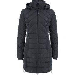 Długa kurtka pikowana, ocieplana bonprix czarny. Czarne kurtki damskie bonprix, bez wzorów, długie. Za 239,99 zł.
