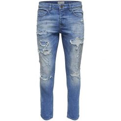 Only&Sons Męska Light Blue Jeans Loom Dcc 9096 „34 Denim Blue (Rozmiar 33). Niebieskie jeansy męskie marki Only&Sons, m, bez wzorów, z jeansu. W wyprzedaży za 172,00 zł.