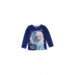 Bluzka dziewczęca z printem Kraina Lodu - Frozen. Niebieskie t-shirty dziewczęce TXM, z motywem z bajki. Za 19,99 zł.