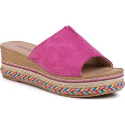 Espadryle LASOCKI - P542 Pink. Różowe espadryle damskie Lasocki, bez wzorów, ze skóry, bez obcasa, na obcasie. Za 139,99 zł.