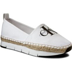 Espadryle CALVIN KLEIN JEANS - Genna R3768 White. Białe espadryle damskie Calvin Klein Jeans, z aplikacjami, z jeansu, bez obcasa, na płaskiej podeszwie. W wyprzedaży za 319,00 zł.