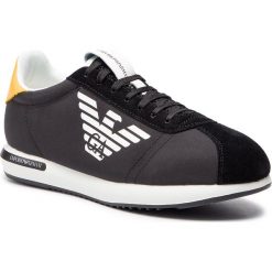 Sneakersy EMPORIO ARMANI - X4X260 XL710 A083 Black/Black/Sun. Czarne sneakersy męskie Emporio Armani, na co dzień, bez wzorów, z zamszu, eleganckie, bez zapięcia. Za 719,00 zł.