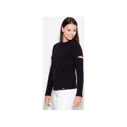 Bluzka K339 Czarny. Zielone bluzki z odkrytymi ramionami marki Soleil, na co dzień, xs, z dekoltem w łódkę, dopasowane. Za 139,00 zł.