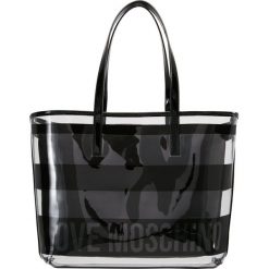 Shopper bag damskie: Love Moschino TRANSPARENT LOGO BEACH BAG Torebka nero