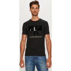 Calvin Klein Jeans - T-shirt. Białe t-shirty męskie Calvin Klein Jeans, s, z nadrukiem, z bawełny, z okrągłym kołnierzem. Za 229,90 zł.