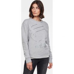 G-Star Raw - Bluza. Szare bluzy damskie G-Star RAW, s, z nadrukiem, z bawełny, bez rękawów, bez kaptura. Za 329,90 zł.
