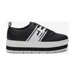 Trussardi Jeans Tenisówki Czarny Biały. Czarne koturny damskie Trussardi Jeans, bez wzorów, z jeansu, bez zapięcia. Za 757,95 zł.