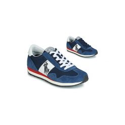 Buty Polo Ralph Lauren TRAIN 90. Niebieskie trampki męskie Polo Ralph Lauren, bez wzorów, bez zapięcia. Za 441,20 zł.