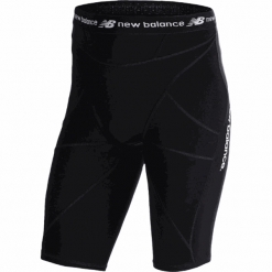 Szorty kompresyjne - MS710139BK. Spodenki sportowe męskie New Balance, s, bez wzorów, z poliesteru, sportowe, na fitness i siłownię. W wyprzedaży za 99,99 zł.