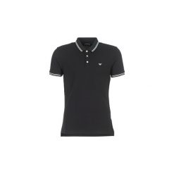 Koszulki polo z krótkim rękawem Emporio Armani TAMWU. Czarne koszulki męskie Emporio Armani, s, bez wzorów, z krótkim rękawem. Za 347,70 zł.