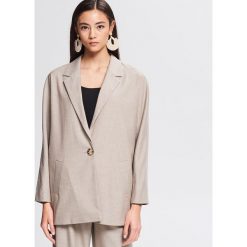 Marynarka oversize - Beżowy. Brązowe marynarki damskie marki Reserved. Za 239,99 zł.