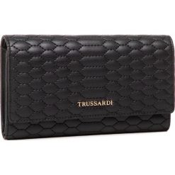 Duży Portfel Damski TRUSSARDI JEANS - Parigi Continental 75W00253 K299. Czarne portfele damskie Trussardi Jeans, bez wzorów, z jeansu. Za 319,00 zł.
