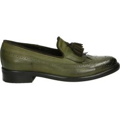 Mokasyny - GLOBAL05 P MU. Szare mokasyny damskie Venezia, ze skóry. Za 379,00 zł.