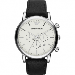 Zegarek EMPORIO ARMANI - Luigi AR1807 Black/Silver/Steel. Czarne zegarki męskie Emporio Armani. Za 1250,00 zł.