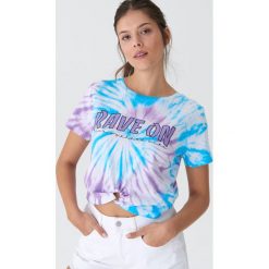 Koszulka tie-dye z nadrukiem - Wielobarwny. Szare koszulki damskie House, s, z nadrukiem, bez kołnierzyka. W wyprzedaży za 39,99 zł.
