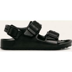 Birkenstock - Sandały dziecięce Milano Eva. Czarne sandały dziewczęce Birkenstock, z materiału, na klamry. Za 119,90 zł.