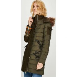 Desigual - Kurtka. Zielone kurtki damskie marki Desigual, z bawełny. W wyprzedaży za 629,90 zł.