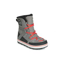 Śniegowce Sorel GLACY EXPLORER SHORTY. Szare kozaki damskie Sorel, bez zapięcia. Za 659,00 zł.