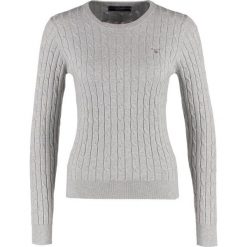 Swetry klasyczne damskie: GANT Sweter light grey melange