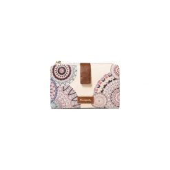 Desigual Portfel Damski New Houston Pia Mini, Beżowy. Brązowe portfele damskie Desigual, bez wzorów. Za 199,00 zł.