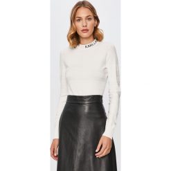 Karl Lagerfeld - Sweter. Czarne swetry damskie KARL LAGERFELD, s, bez wzorów, z poliesteru, z długim rękawem, długie, bez kaptura. Za 849,90 zł.