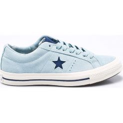 Converse - Tenisówki. Niebieskie tenisówki męskie marki Converse, ze skóry, na sznurówki. W wyprzedaży za 269,90 zł.