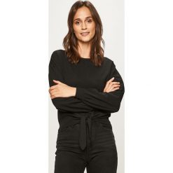 Only - Bluzka. Czarne bluzki damskie ONLY, s, bez wzorów, z elastanu, z okrągłym kołnierzem, z długim rękawem. W wyprzedaży za 79,90 zł.