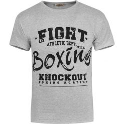 Koszulka męska t-shirt z nadrukiem szara Recea. Szare koszulki męskie Recea, m, z nadrukiem, z bawełny, bez kołnierzyka, bez rękawów. Za 19,99 zł.
