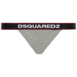Stringi Dsquared2 Underwear D8L292480. Szare stringi damskie Dsquared2 Underwear, l, bez wzorów, z elastanu. W wyprzedaży za 149,00 zł.