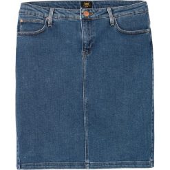 Krótka, gładka spódnica o prostym kroju. Niebieskie bez kategorii marki Lee, z elastanu, mini, proste. Za 229,28 zł.