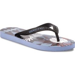 Japonki VERSACE JEANS - E0VRBSL1 70068 MEK. Czarne klapki damskie Versace Jeans, bez wzorów, z jeansu, bez obcasa. W wyprzedaży za 69,00 zł.