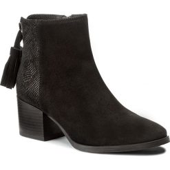 Botki NESSI - 17273/N Czarny W/ST. Czarne buty zimowe damskie Nessi, ze skóry ekologicznej, na obcasie. W wyprzedaży za 259,00 zł.