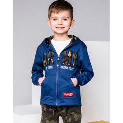 Bluzy chłopięce: BLUZA DZIECIĘCA ROZPINANA Z KAPTUREM KB019 – JASNOGRANATOWA