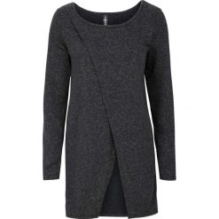 Długa bluza bonprix ciemnoszary. Szare bluzy damskie bonprix, bez wzorów, z długim rękawem, długie, bez kaptura. Za 69,99 zł.