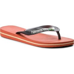 Japonki HAVAIANAS - Brasil Logo 41108500402 Pumpkin/Grey. Szare japonki damskie Havaianas, bez wzorów, z tworzywa sztucznego. W wyprzedaży za 89,00 zł.