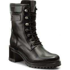 Botki TAMARIS - 1-25299-29 Black Comb 098. Czarne buty zimowe damskie Tamaris, ze skóry, na obcasie. W wyprzedaży za 219,00 zł.