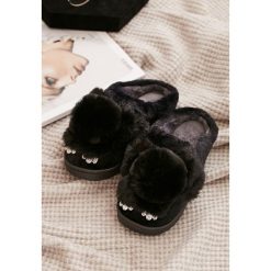 Czarne Kapcie Fluffy Tail. Czarne kapcie damskie other, z materiału. Za 49,99 zł.