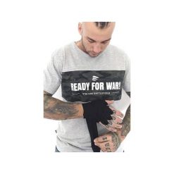 Koszulka męska Ready for WAR. Szare bluzy męskie marki ŁAP NAS, m, z nadrukiem, bez kołnierzyka, bez rękawów, bez kaptura. Za 79,00 zł.