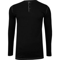 Czarny T-shirt (Koszulka), Długi Rękaw, Longsleeve -JUST YUPPI- Męski, z Guzikami, Odpinany TSJTYUPLS9618ko2czarny. Czarne koszulki męskie Just Yuppi, m, bez wzorów, z tkaniny, casualowe, bez kołnierzyka, długie. Za 69,00 zł.