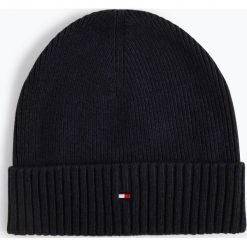 Tommy Hilfiger - Czapka męska z dodatkiem kaszmiru, niebieski. Niebieskie czapki męskie TOMMY HILFIGER, z kaszmiru, klasyczne. Za 129,95 zł.