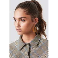 NA-KD Accessories Kolczyki z owalną zawieszką - Yellow,Copper. Żółte kolczyki damskie marki NA-KD Accessories. Za 48,95 zł.