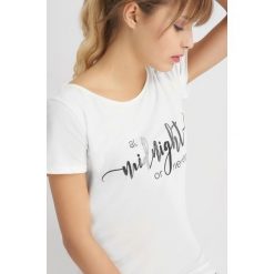 T-shirty damskie: T-shirt z nadrukiem i cyrkoniami
