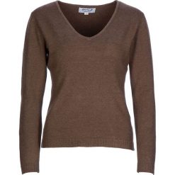 Sweter w kolorze ciemnobrązowym. Pomarańczowe swetry damskie Cachemire Closet, s, bez wzorów, z wełny, bez rękawów, bez kaptura. W wyprzedaży za 154,95 zł.
