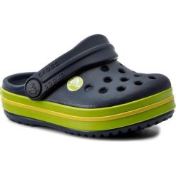 Klapki CROCS - Crocband Clog K 204537 Navy/Volt Green. Niebieskie sandały chłopięce Crocs, z tworzywa sztucznego, bez zapięcia. Za 139,00 zł.